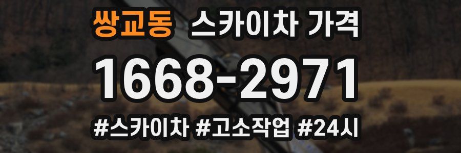 쌍교동 스카이차 가격