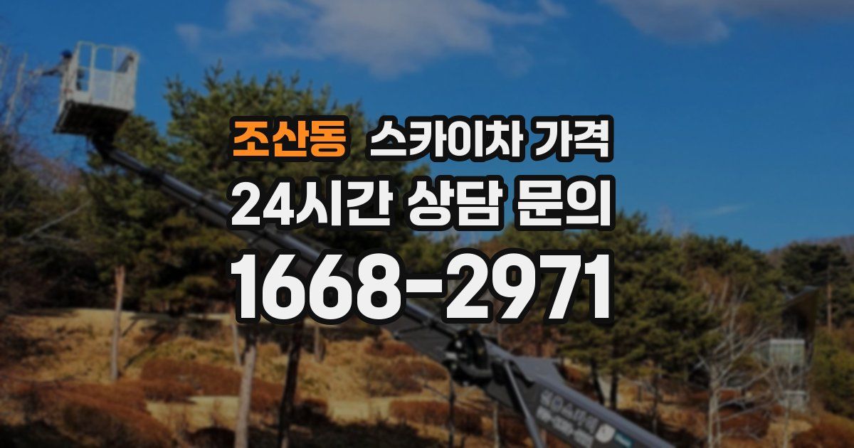 조산동 스카이차 가격