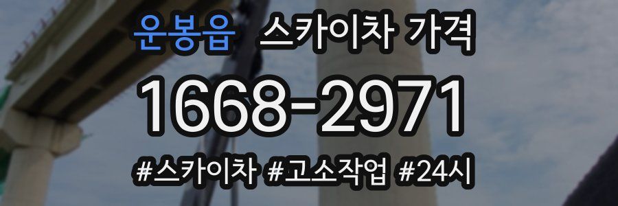 운봉읍 스카이차 가격