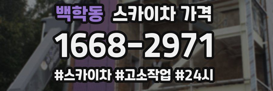 백학동 스카이차 가격