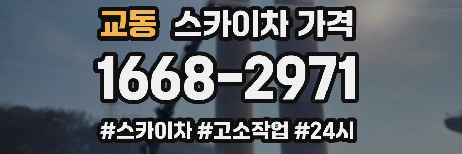 교동 스카이차 가격