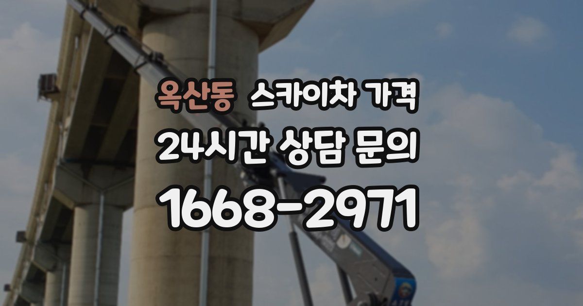 옥산동 스카이차 가격