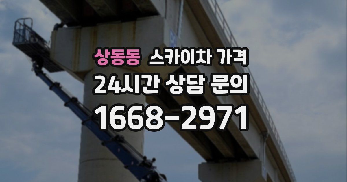 상동동 스카이차 가격