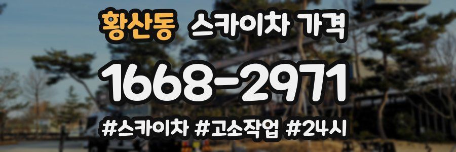 황산동 스카이차 가격