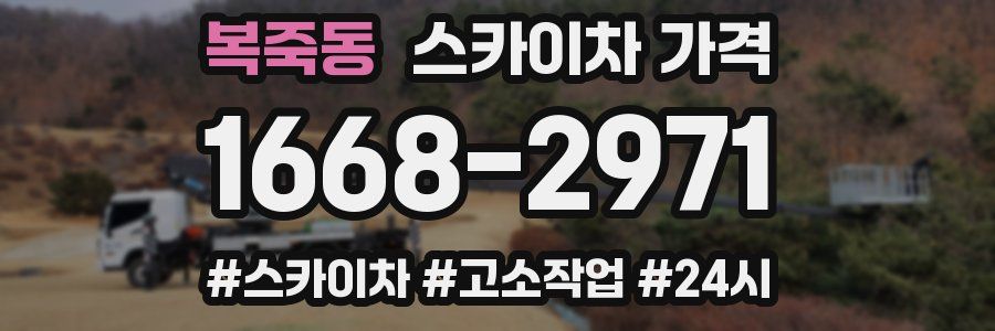 복죽동 스카이차 가격