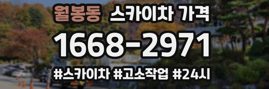 월봉동 스카이차 가격