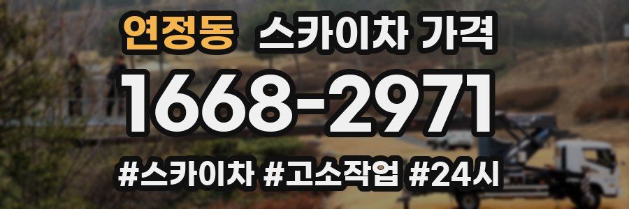 연정동 스카이차 가격