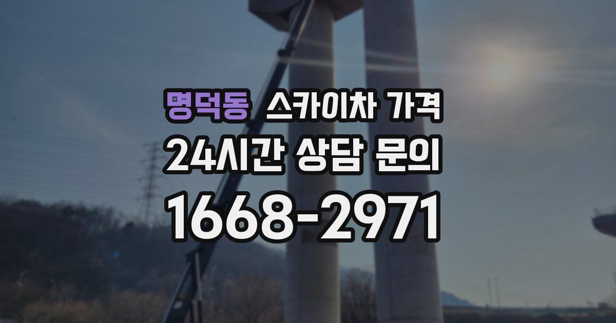 명덕동 스카이차 가격