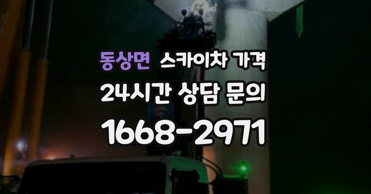 동상면 스카이차 가격