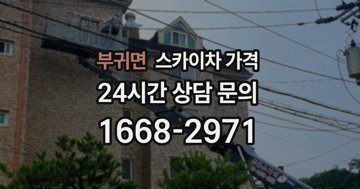 부귀면 스카이차 가격