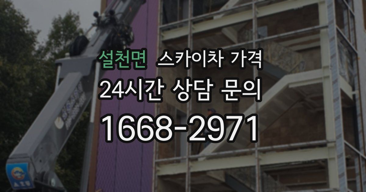 설천면 스카이차 가격