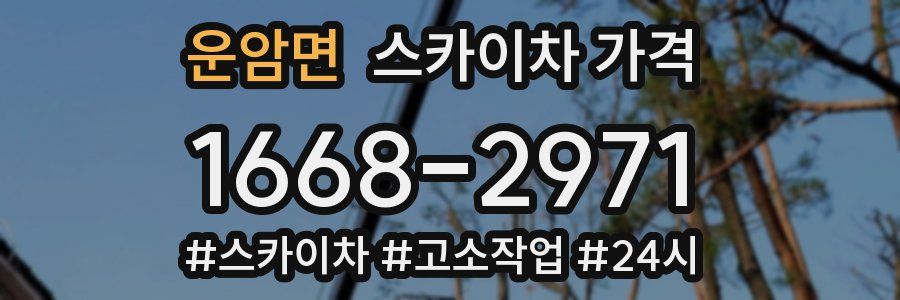 운암면 스카이차 가격