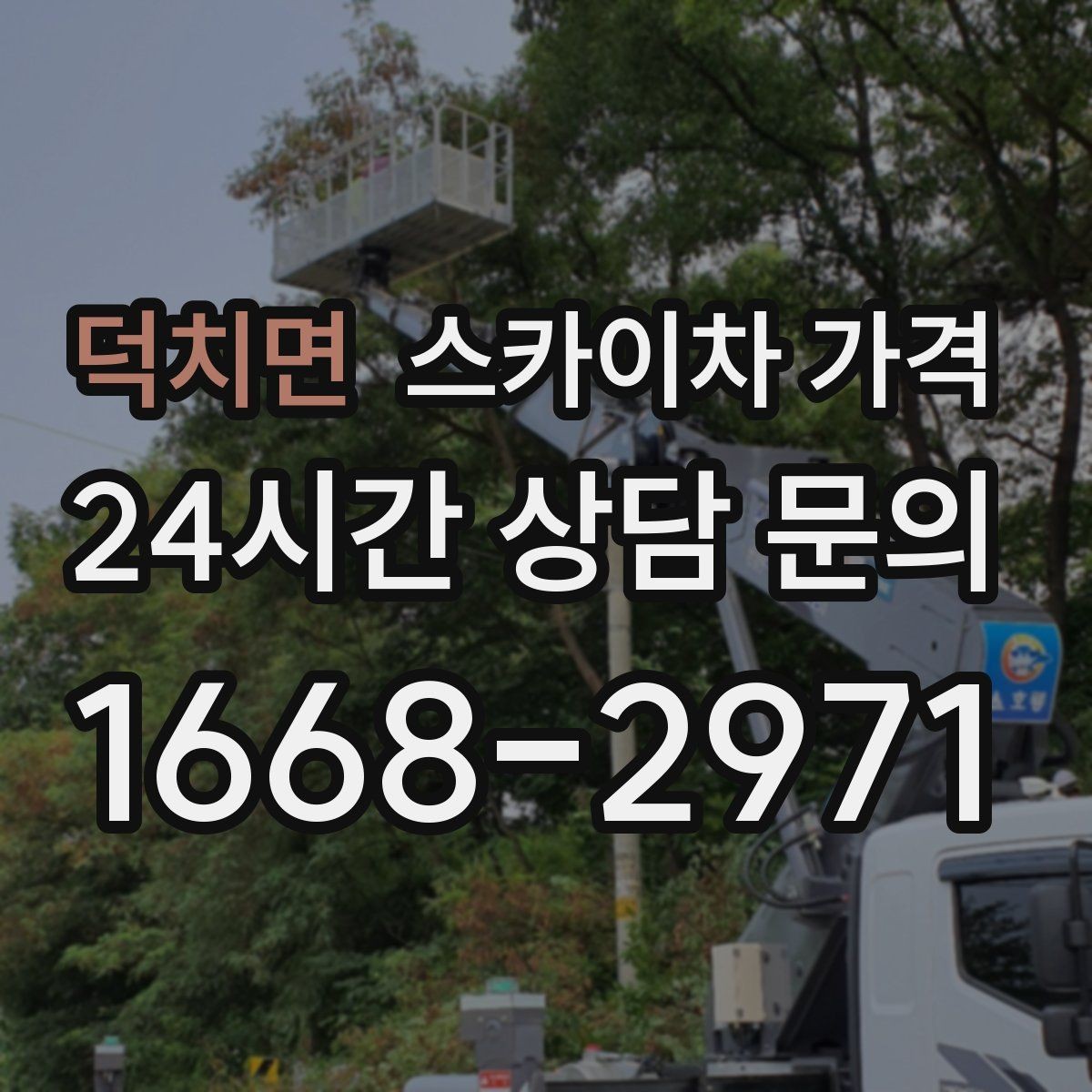덕치면 스카이차 가격 간판+조명 교체를 같이 하면 유리할까