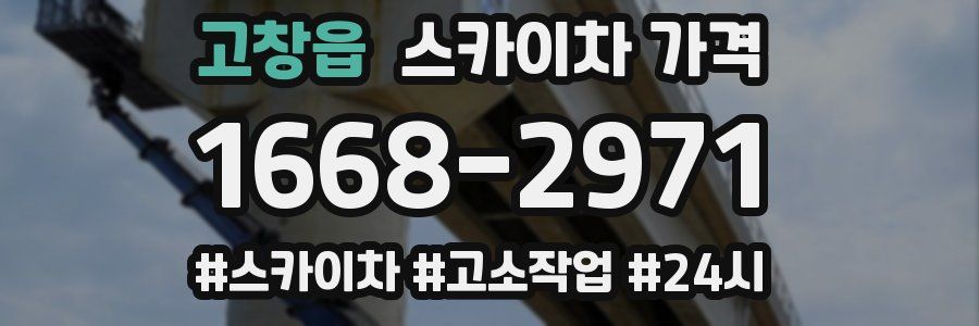 고창읍 스카이차 가격