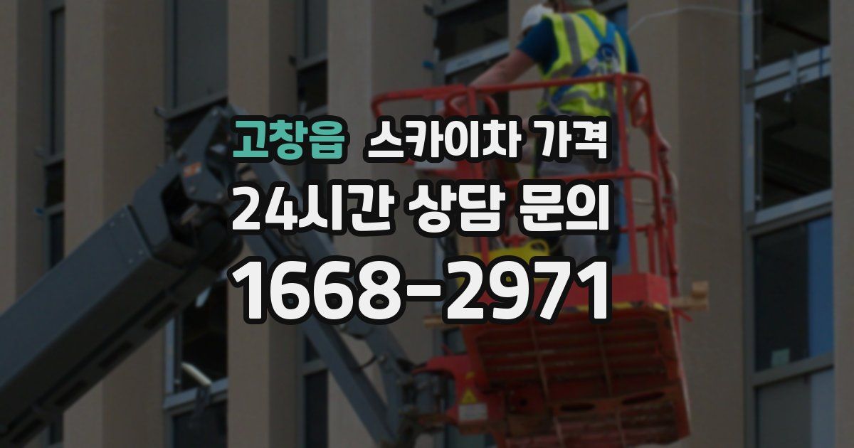 고창읍 스카이차 가격