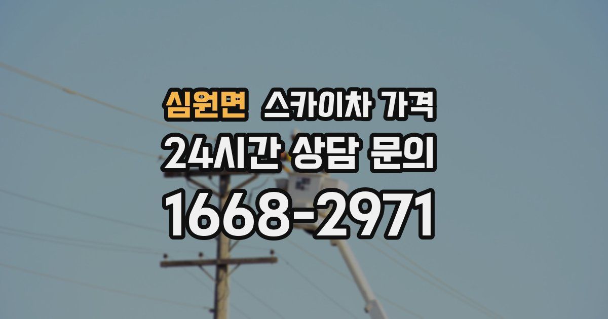 심원면 스카이차 가격