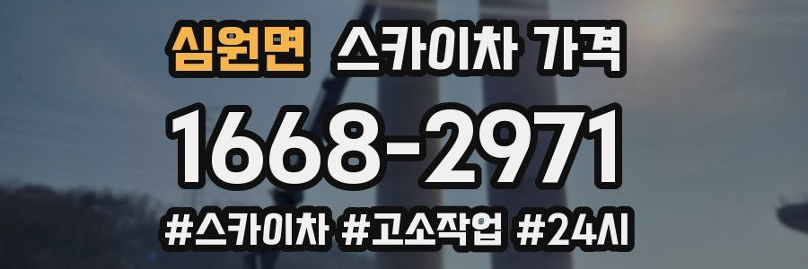 심원면 스카이차 가격