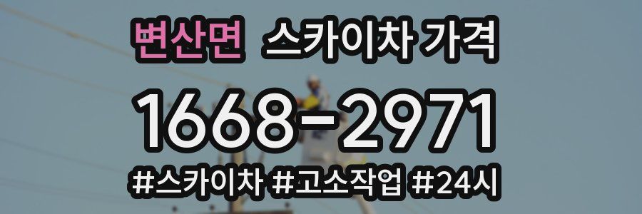 변산면 스카이차 가격