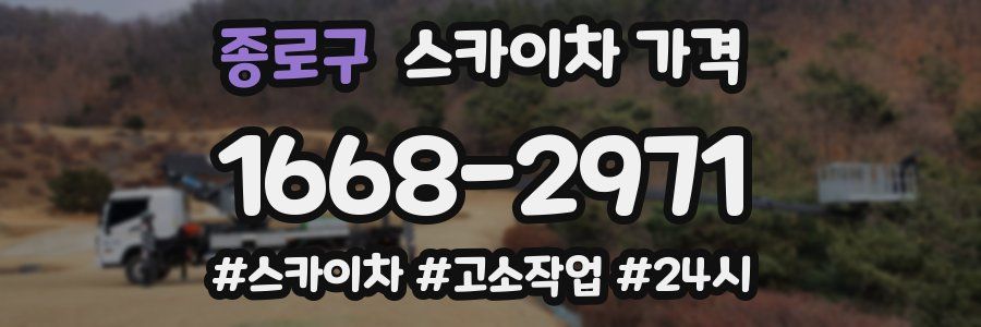 종로구 스카이차 가격