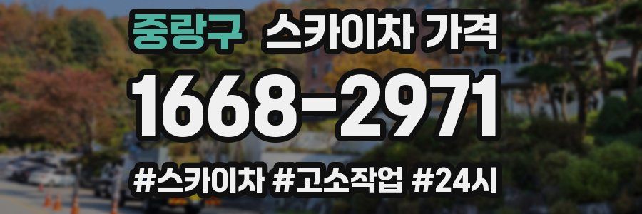 중랑구 스카이차 가격