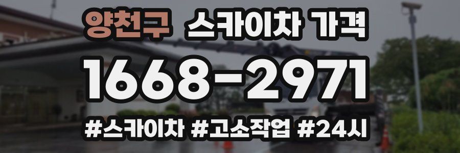 양천구 스카이차 가격