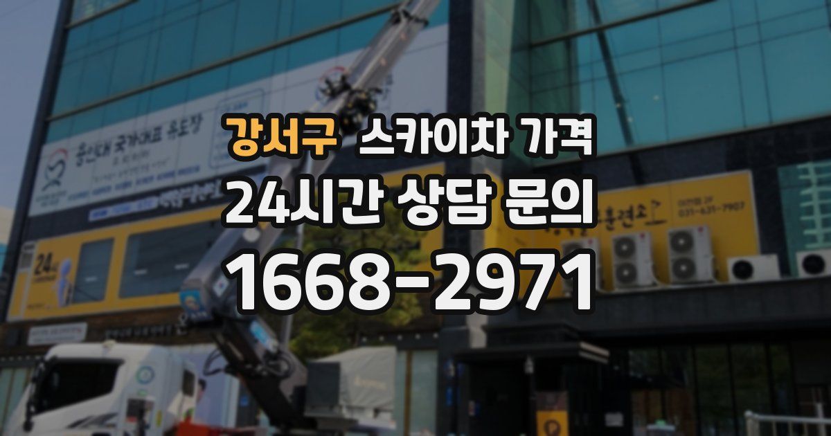 강서구 스카이차 가격