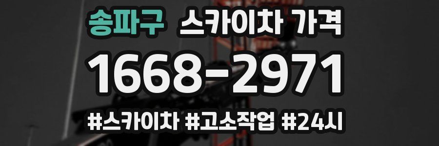 송파구 스카이차 가격