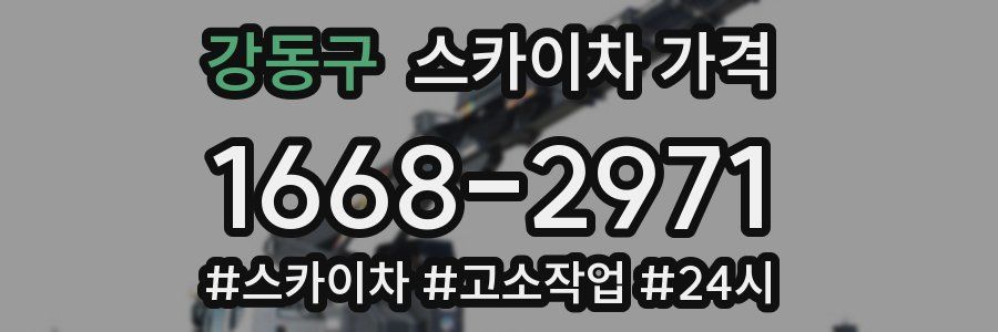 강동구 스카이차 가격