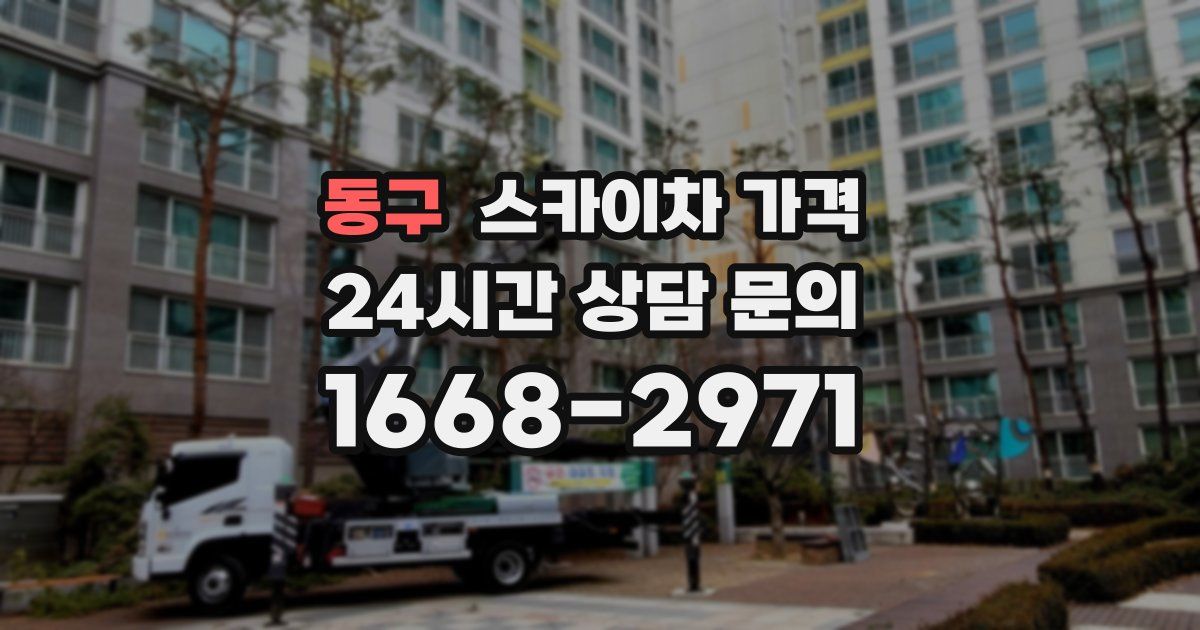 동구 스카이차 가격