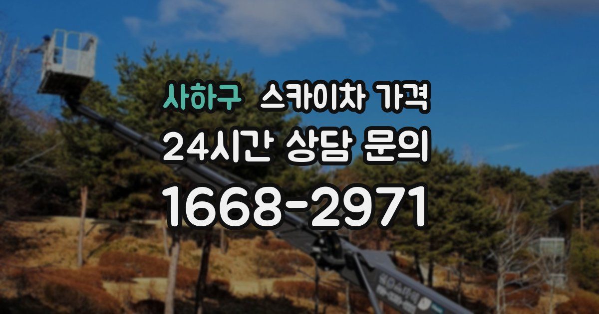 사하구 스카이차 가격