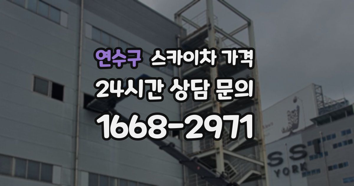 연수구 스카이차 가격