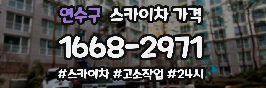 연수구 스카이차 가격