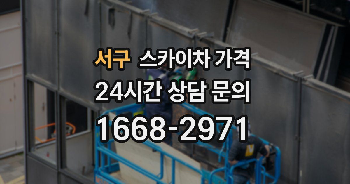 서구 스카이차 가격