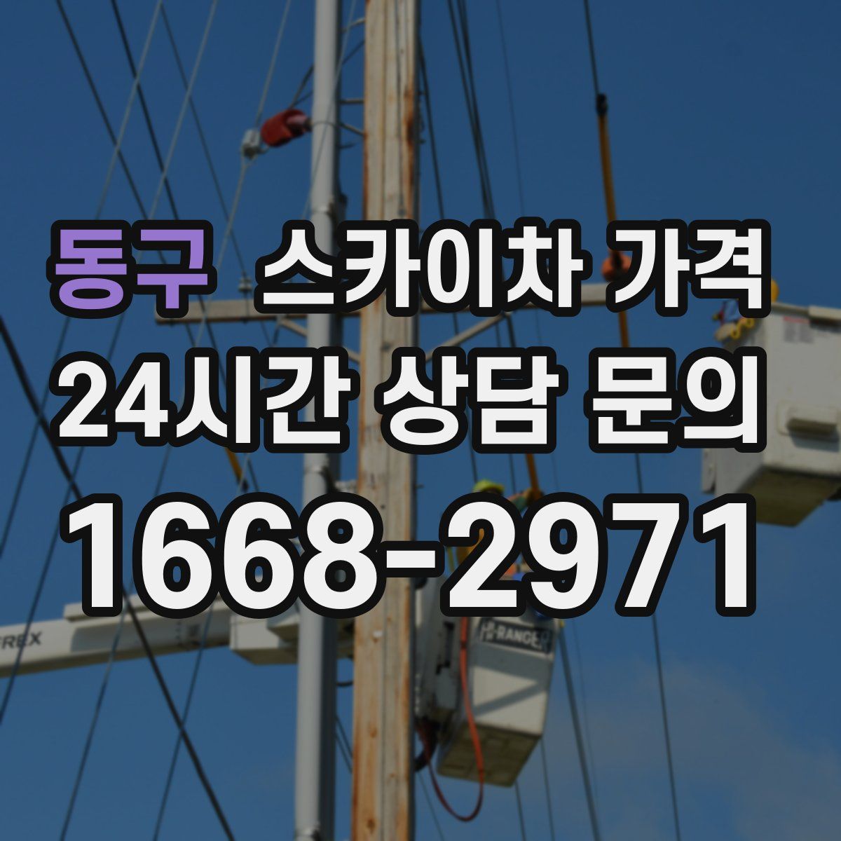 동구 스카이차 가격