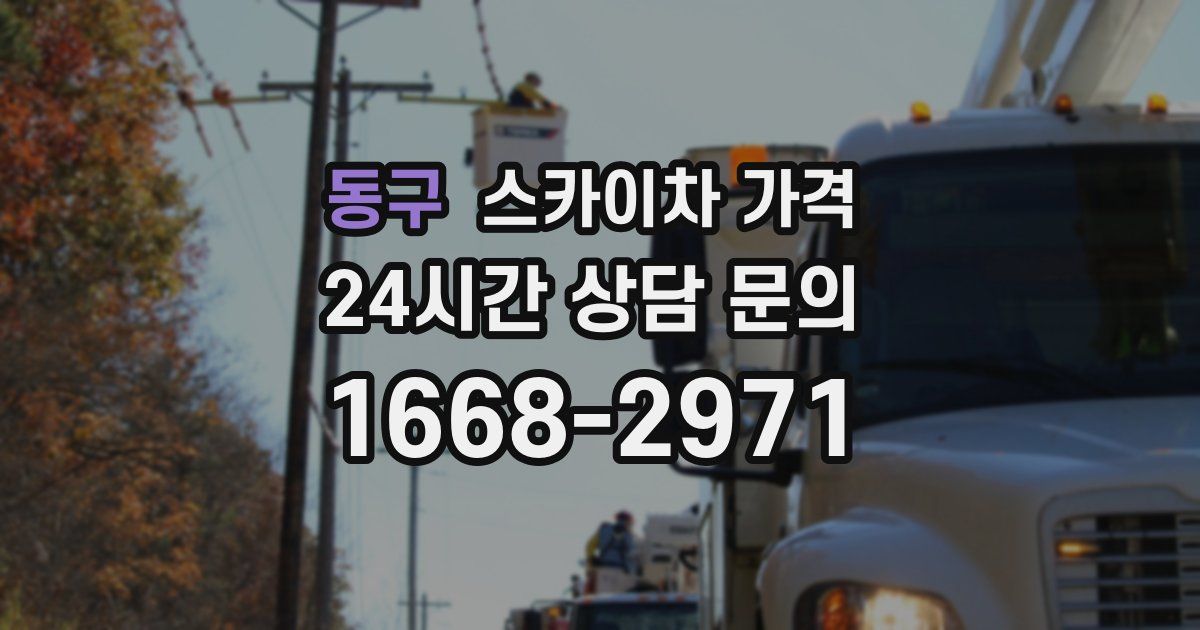 동구 스카이차 가격