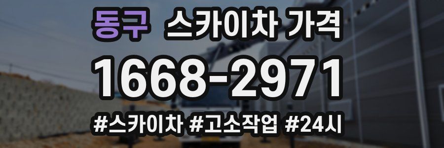 동구 스카이차 가격