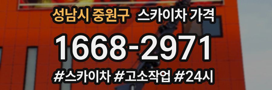 성남시 중원구 스카이차 가격