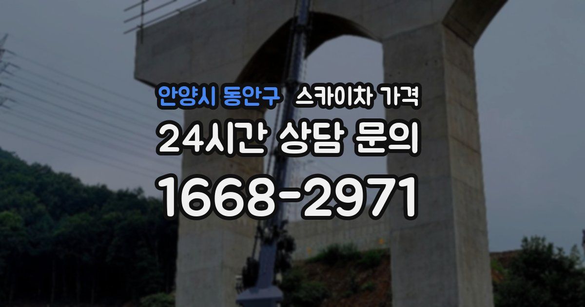 안양시 동안구 스카이차 가격