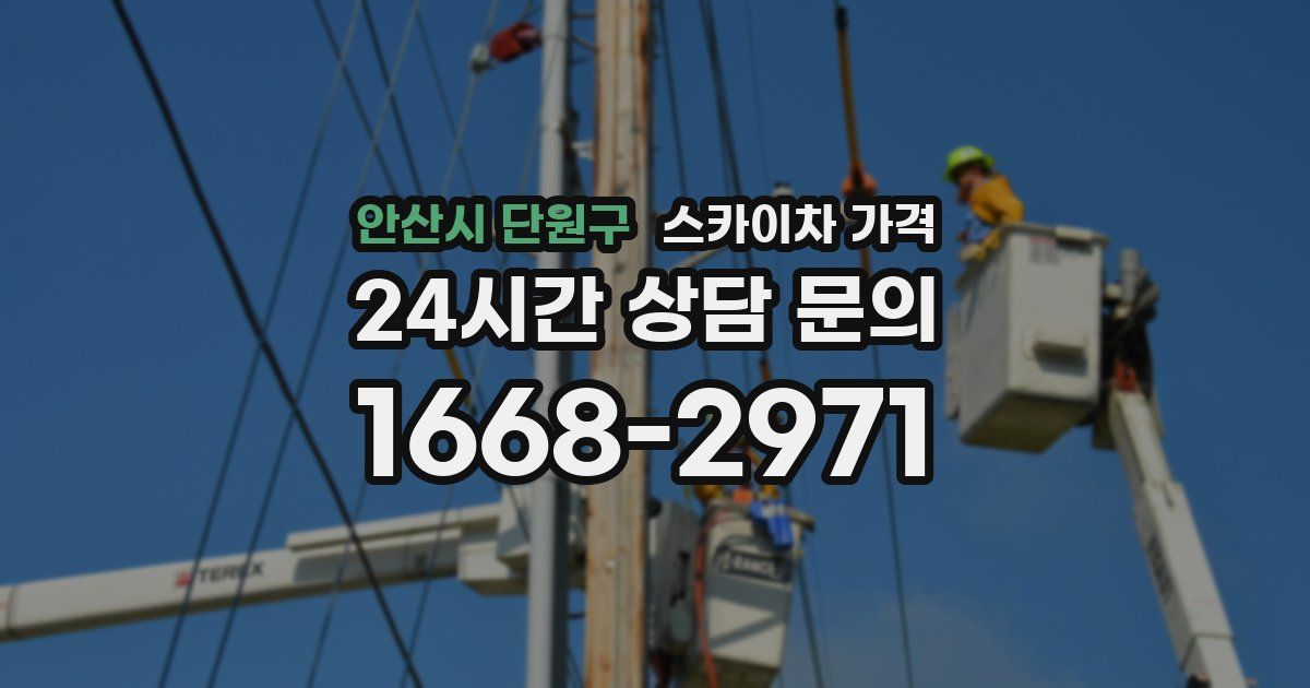 안산시 단원구 스카이차 가격