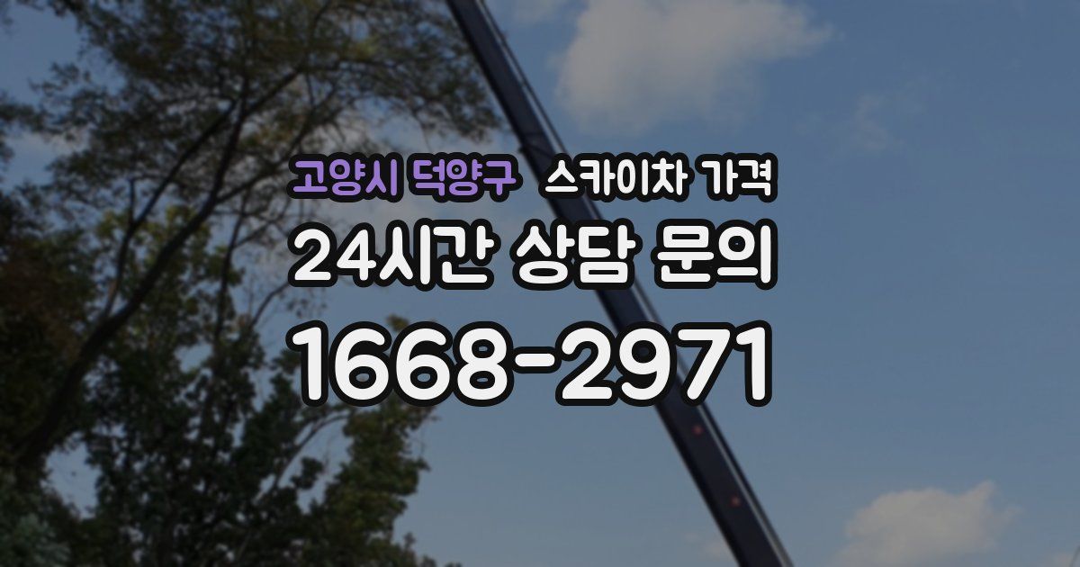 고양시 덕양구 스카이차 가격