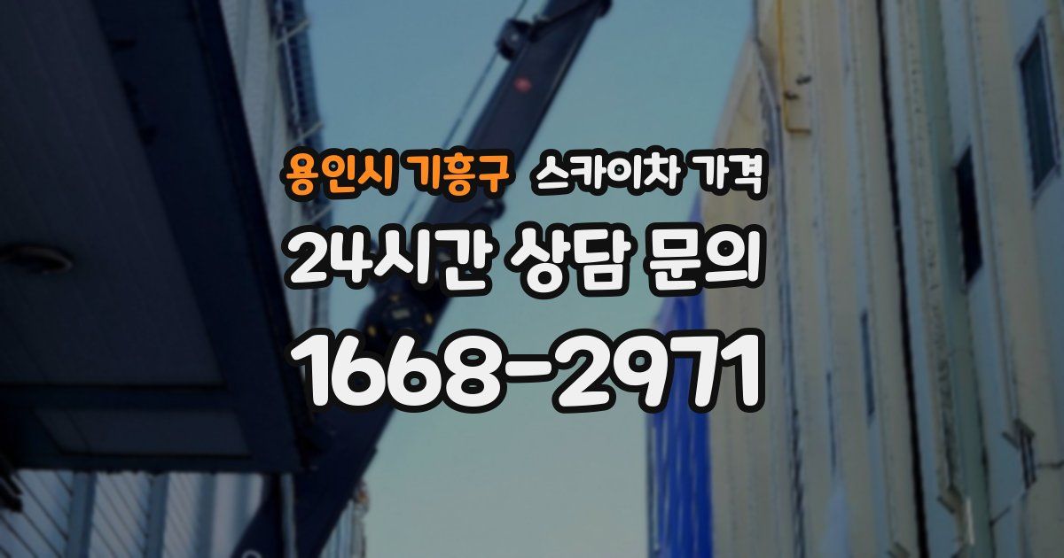 용인시 기흥구 스카이차 가격