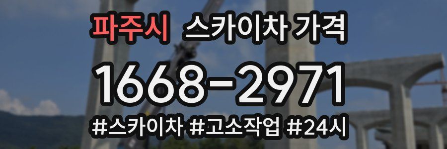 파주시 스카이차 가격