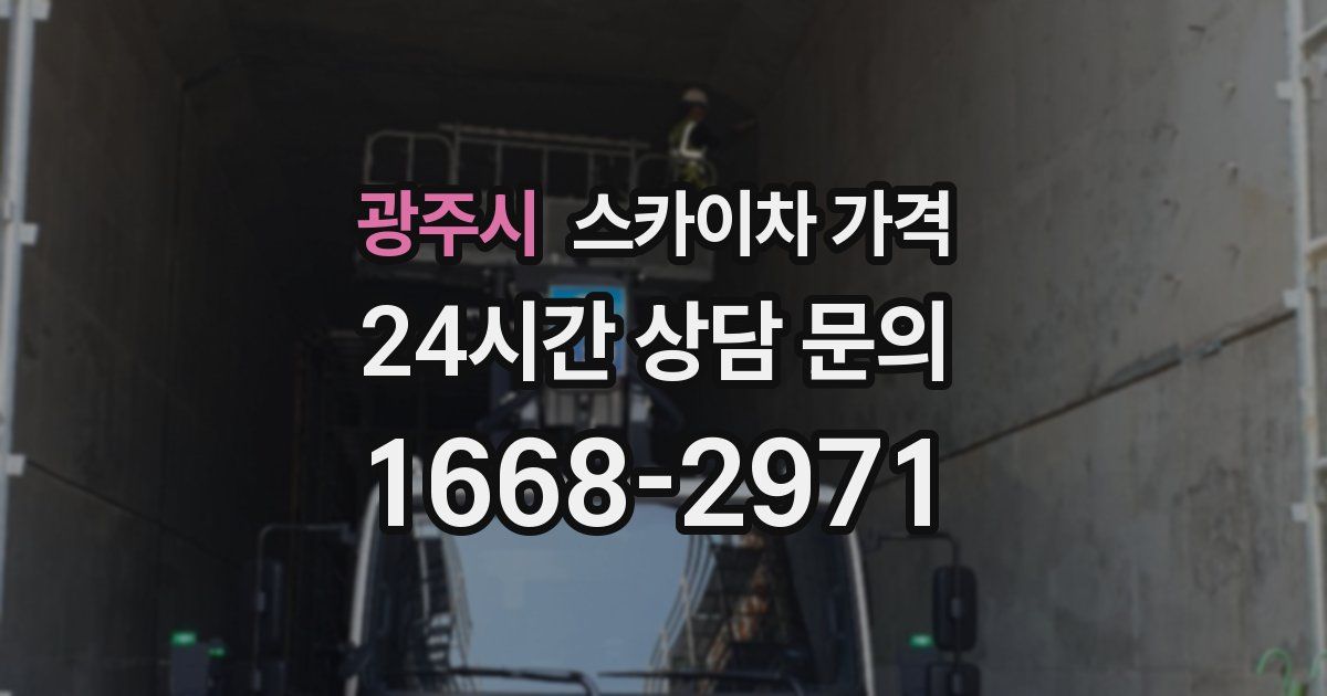 광주시 스카이차 가격