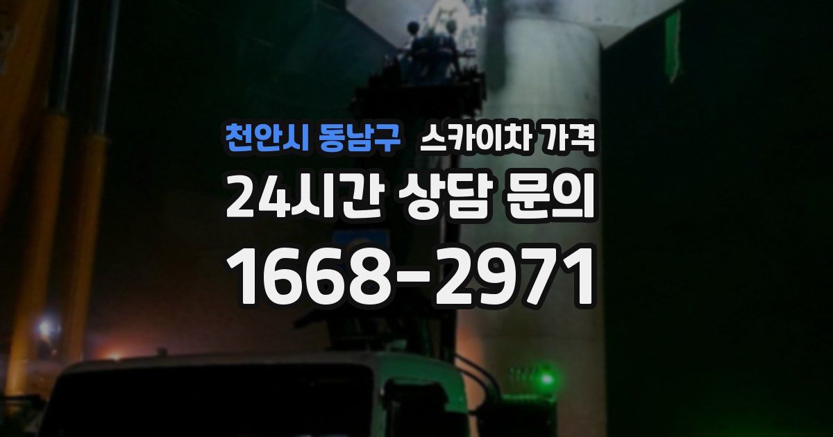 천안시 동남구 스카이차 가격