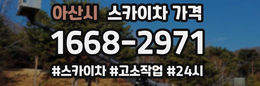 아산시 스카이차 가격
