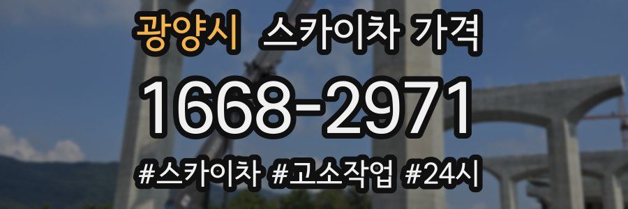 광양시 스카이차 가격