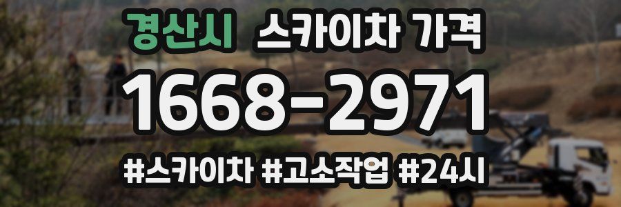 경산시 스카이차 가격