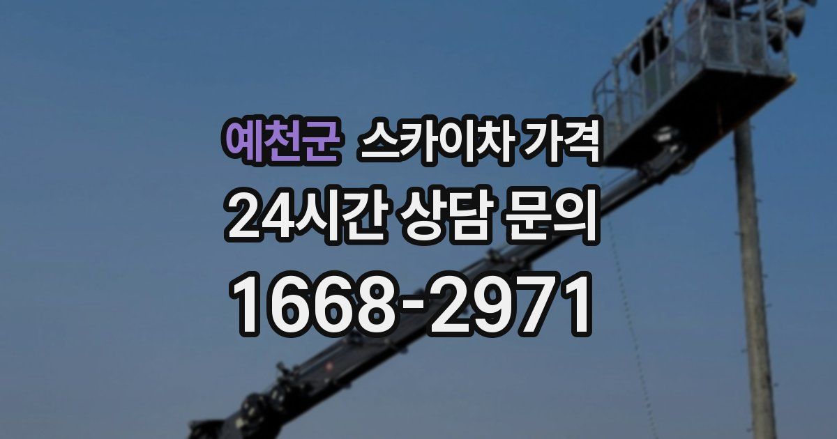 예천군 스카이차 가격