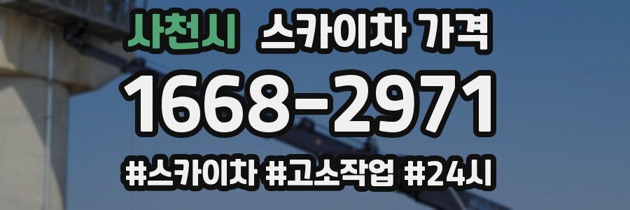 사천시 스카이차 가격