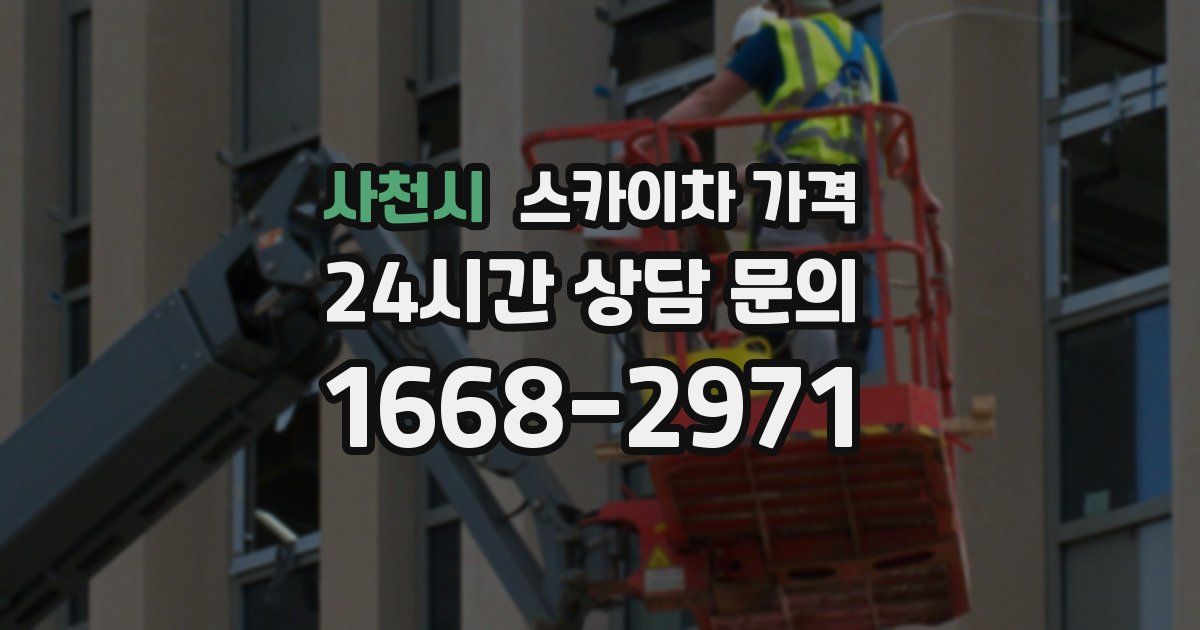 사천시 스카이차 가격